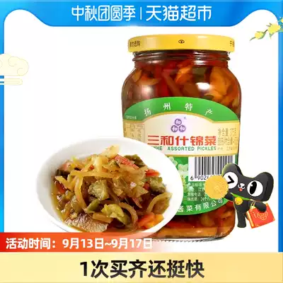 Sanhe Simei pickles, salty rice dishes, sprouts 375g bottles of instant yellow flower mixed rice noodles Yangzhou specialty