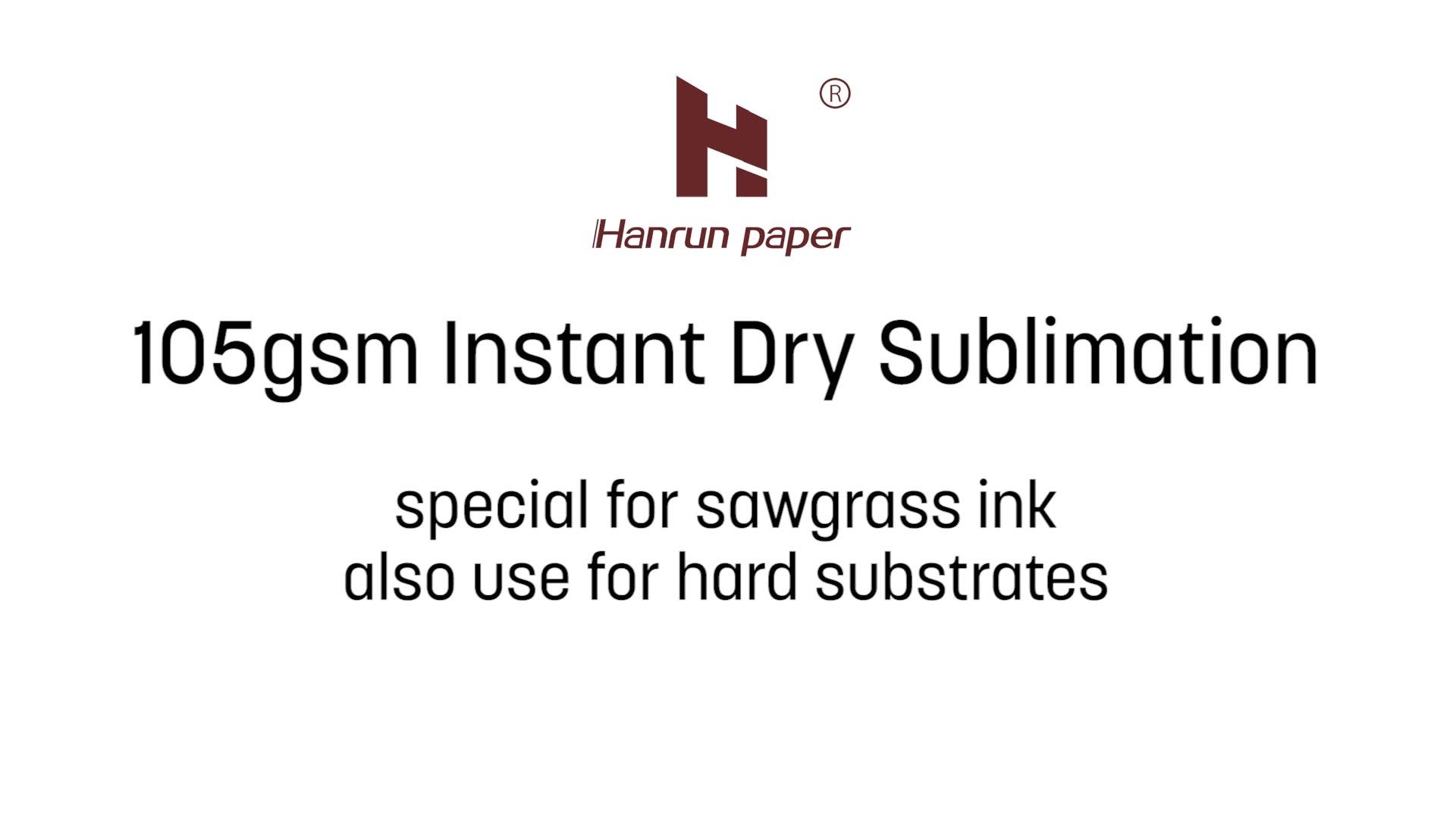 Hot 105gsm Extremely Instant Dry Heat Transfer Sublimation Paper Roll