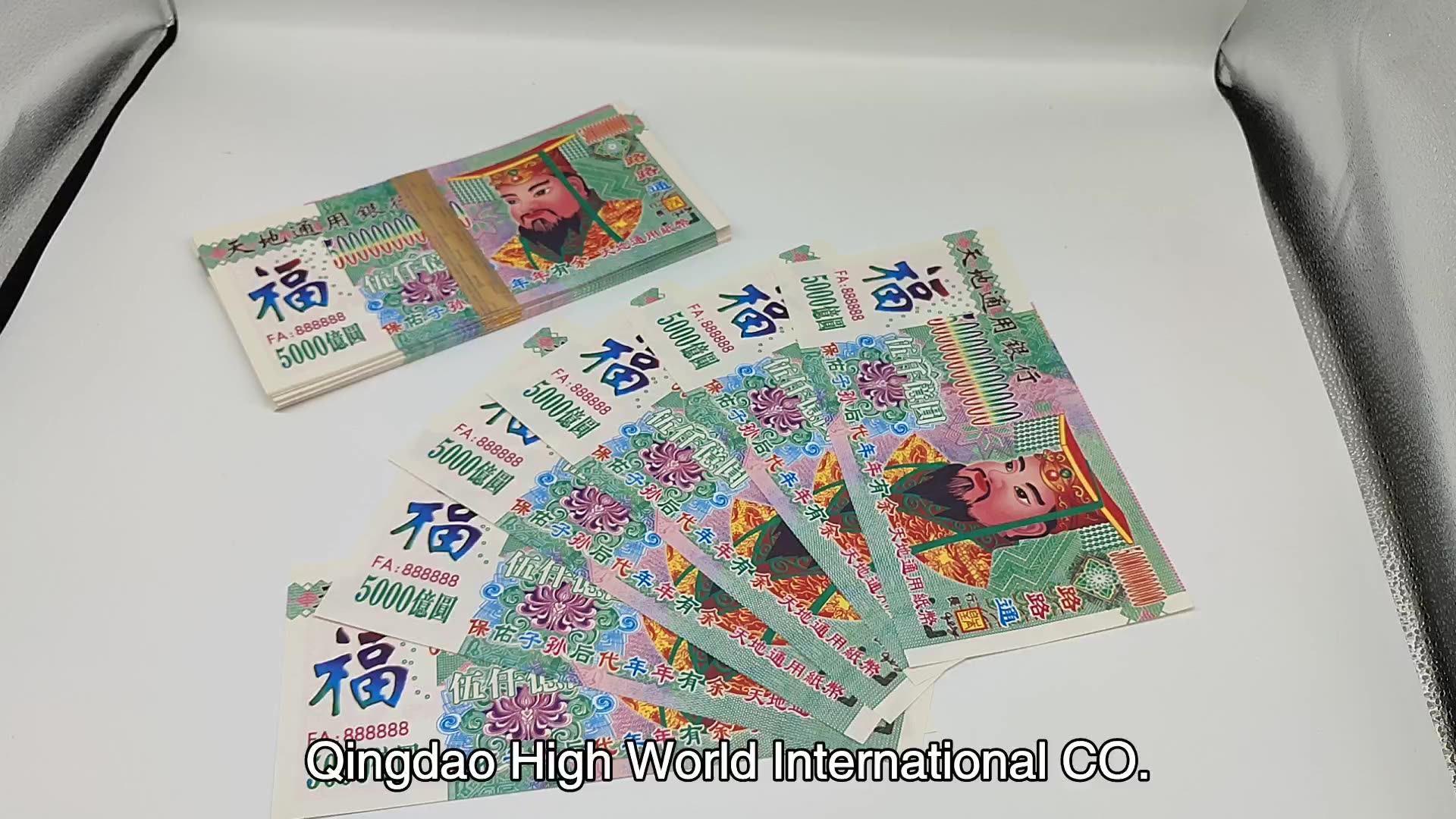High Quality Prop Money Chinese Joss Paper Movie Money Buy Ancestor
