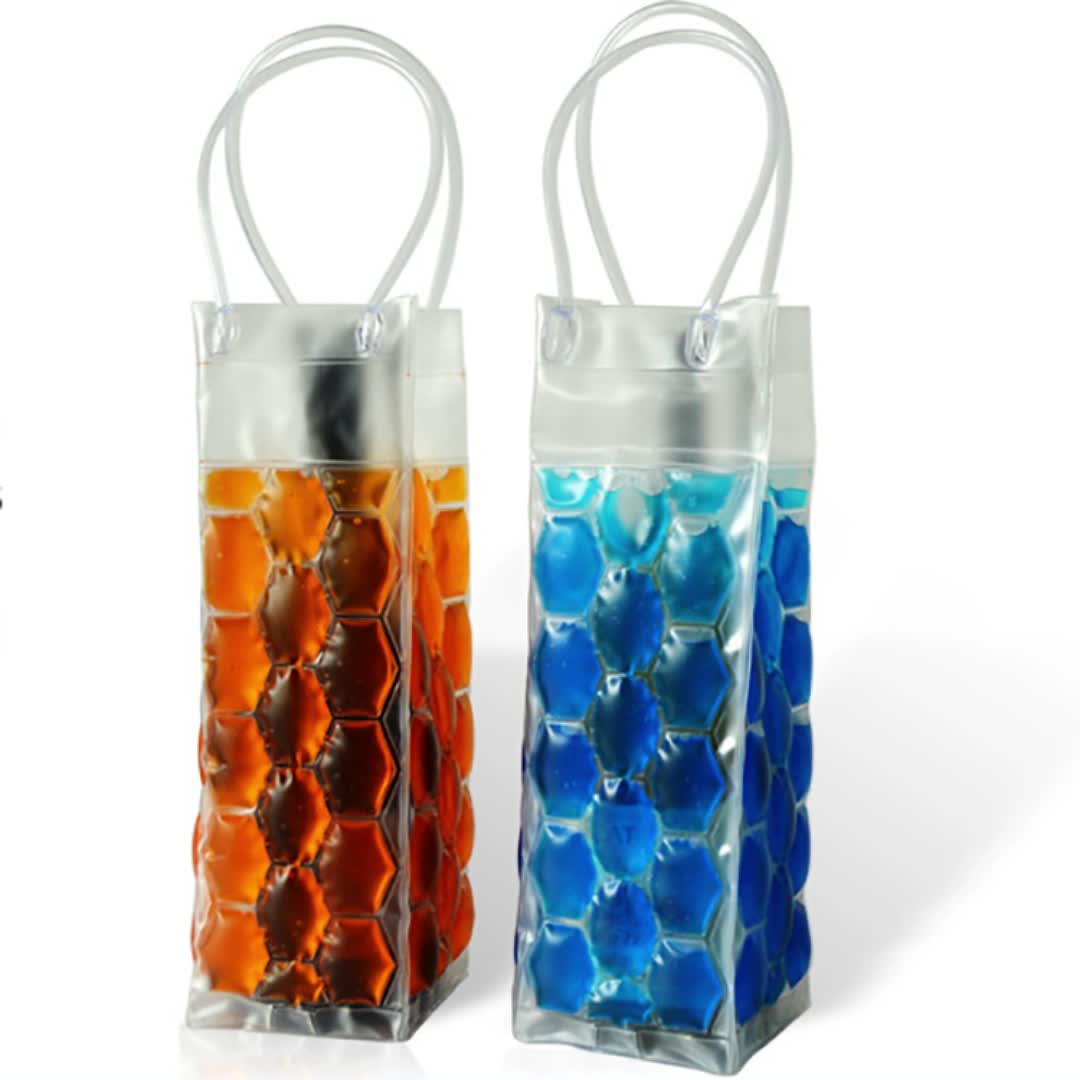 Gel Ice 6 Packs Wine Bottle Cooler Beer Cooler Bags Pvc Wine Cooler Bag