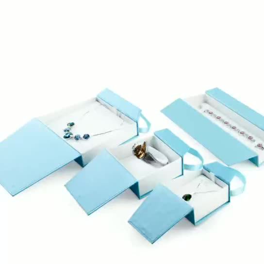 Fanxi Cardboard Boxes Velvet Insert For Necklace Bracelet Ring