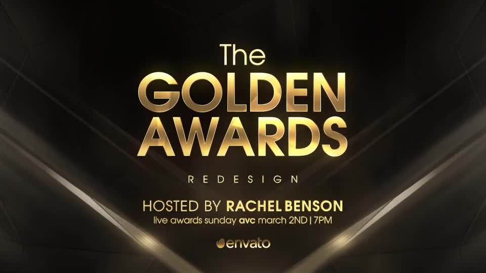 金色大气企业年会晚会颁奖典礼开场视频片头AE模板-Golden Awards Opener Redesign 19693175-天天素材网