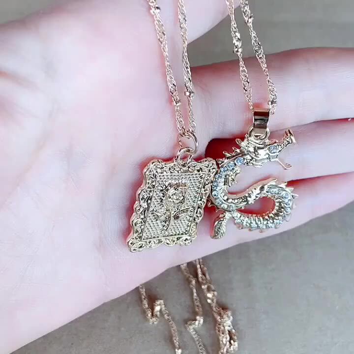 Download Vintage Jewelry Necklace Animal Crystal Rhinestone Rose ...