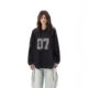 American Retro Niche Design Sense V-neck Loose Long-sleeved Sports Jersey Style T-shirt Men's European and American High-end Sense Top Women's