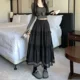 Elegant Lace Cake Skirt Women's 2025 Spring and Summer New French High Waist Stitching Large Swing Skirt A- line Skirt
