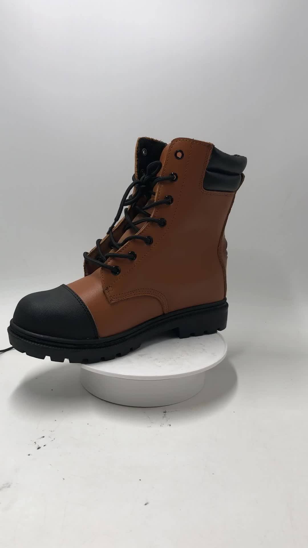 Brown Full Grain Smooth Leather En20345 S3 Src Metal Free Safety Boots