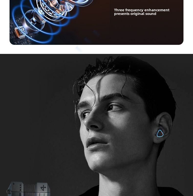 Беспроводной игровой гарнитура 真无线蓝牙耳机2025全新降噪经典游戏耳机入耳式低音扬声器电子竞技低延迟