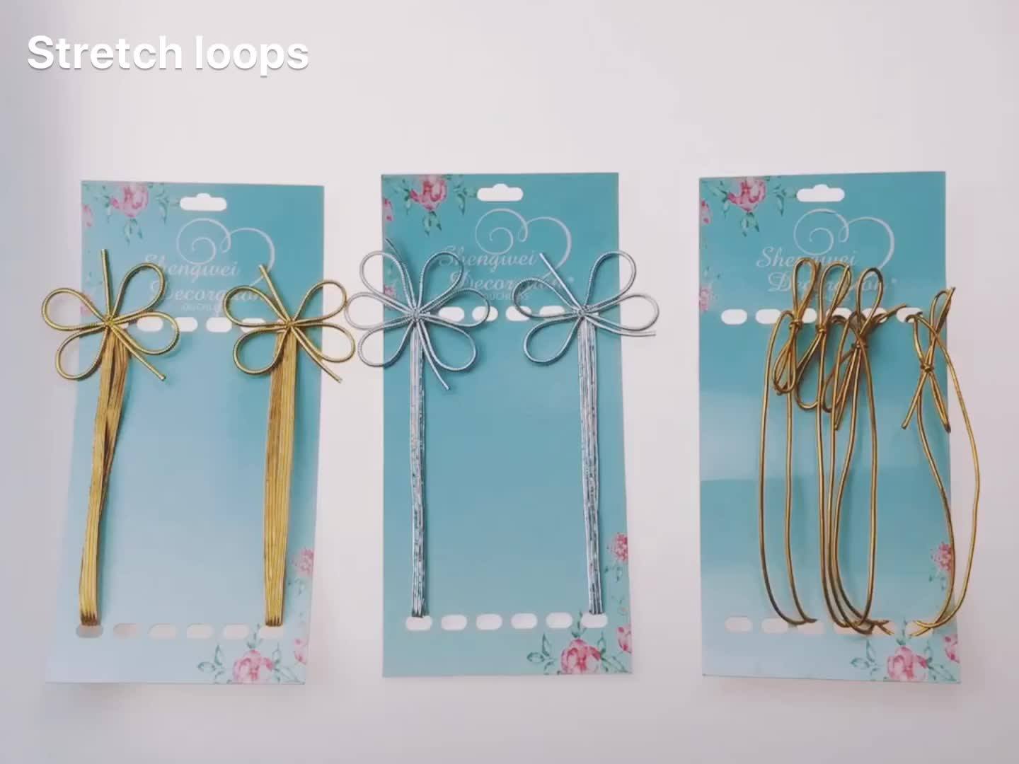 Metallic Wrapping Gift Bow Stretch Loops Pack Of 100 Buy Elastic Ring