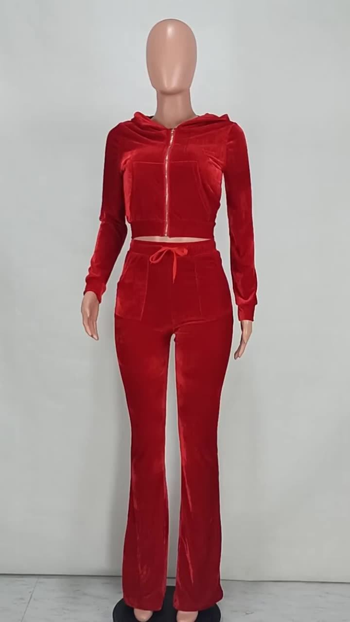 Wholesale New 2022 American Clothes Fall Casual Women's Sets Flare