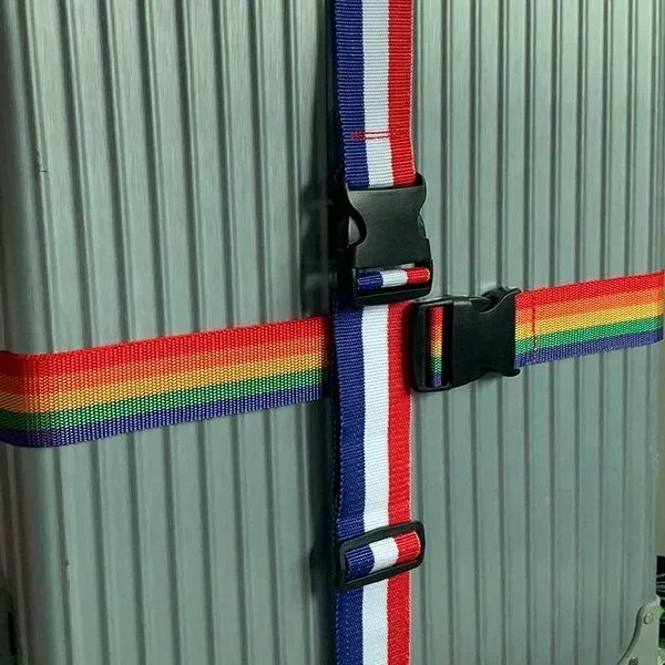 Solid Color Luggage Belt Suitcase Bundling Belt Password-Free Luggage Rope Bundling Belt Luggage Strap Combination Packaging