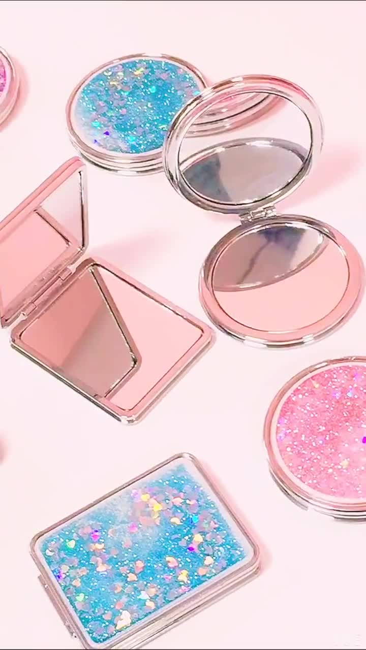 New Style Custom Logo Personalized Makeup Mirrors Compact Pocket Mirror