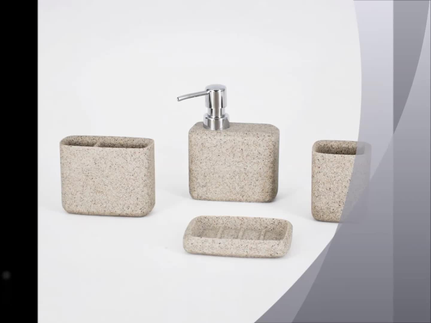 Modern Beige Stone Pattern Bathroom Accessories Buy Stone Pattern