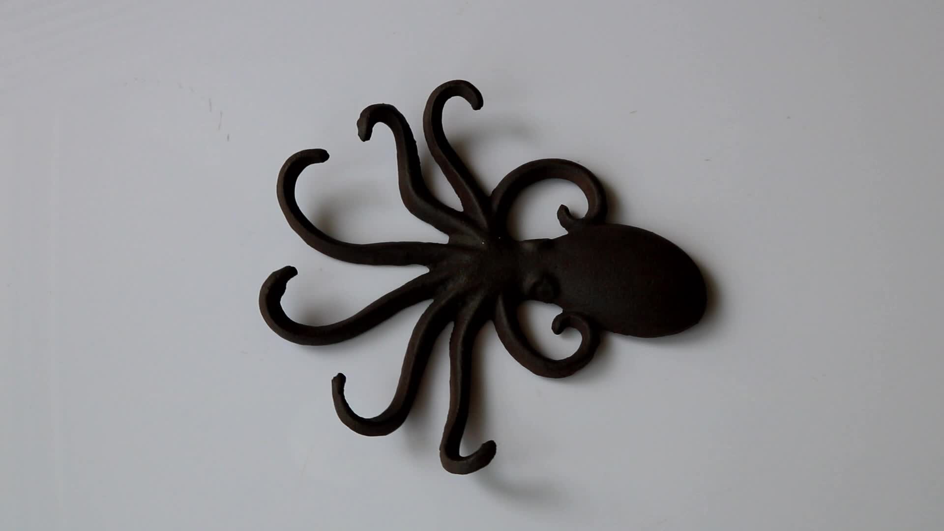 Octopus Shaped Cast Iron Animal Decorative Wall Mounted Metal Hooks Buy Octopus Metal Wall