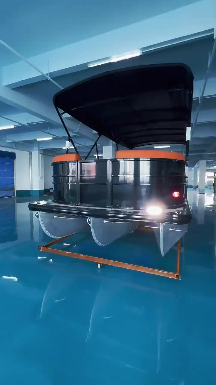 Kinlife Sport Pontoon Boat With Water Ski Tower Stern Lounger For Sale