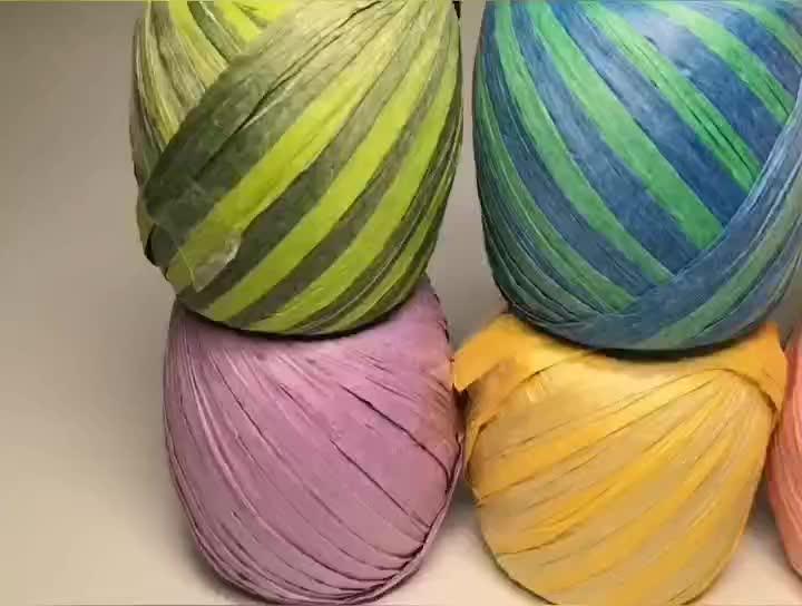 Wholesale Biodegradable 38 Colors 20m Paper Raffia Rope Twine String