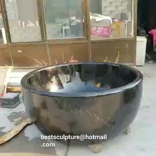 Modern Black Freestanding Solid Stone Bathtub For Sale Buy Stone Bath