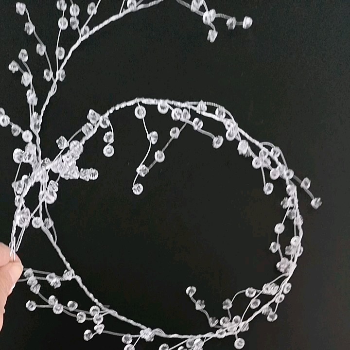 Clear Beaded Garlands Wire String Acrylic Crystal Garland Wedding Party