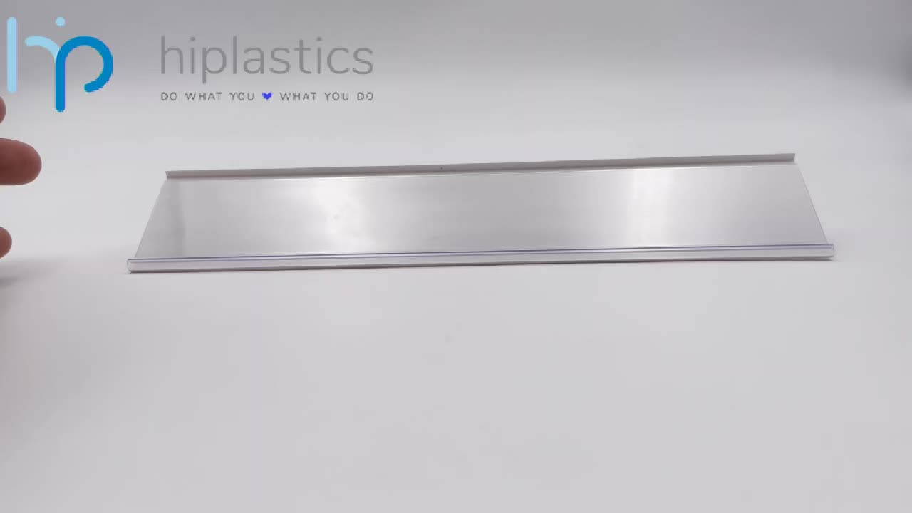 Hiplastics He39 Clear Pvc Plastic Extrusion Selfadhesive Shelf Edge