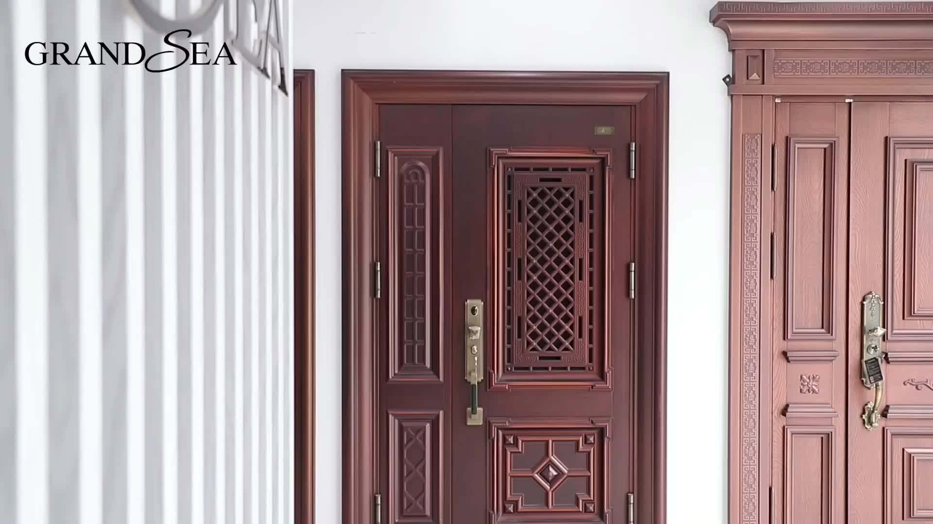 Luxury Design High Quality Low Price Single Double Exterior Security Steel Door Price Buy