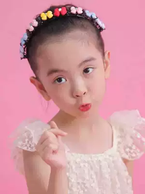 Korean girl pressed hair headband Cute baby broken hair headband braided hairpin Children's hairpin hair accessories do not hurt the headgear