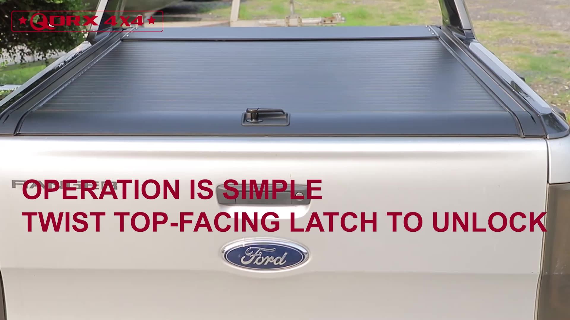 Roll Bar Aluminium Hard Trifold Truck Bed Tonneau Cover For Nissan