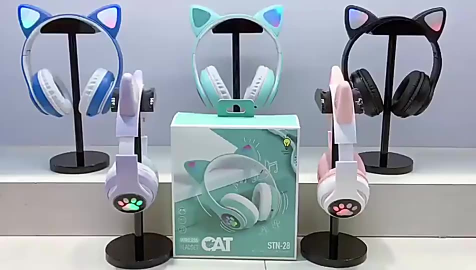 Stn 28-auricular Inalámbrico Led,Bt,Oreja De Gato,Stn-28 - Buy Stn 28 ...