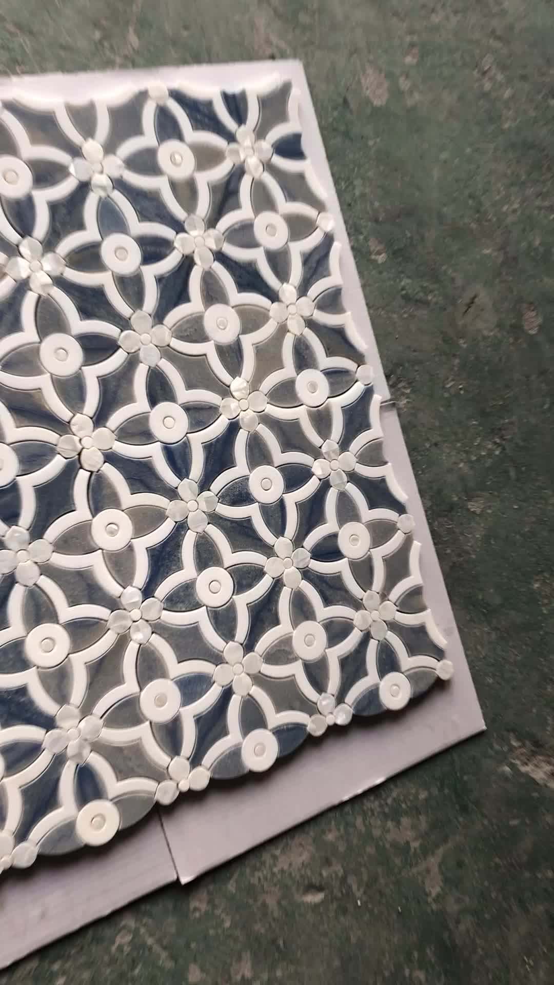 Wholesale Price Calacatta Gold Arabesque Marble Lantern Mosaic Tile