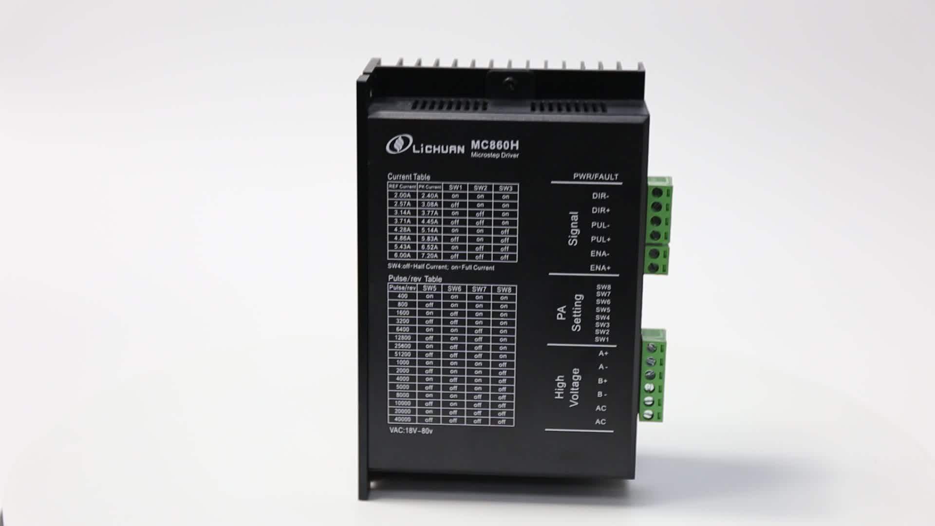 China Factory Stepper Motor Drive Mc860h 6a 18v80vac 20v90vdc Match