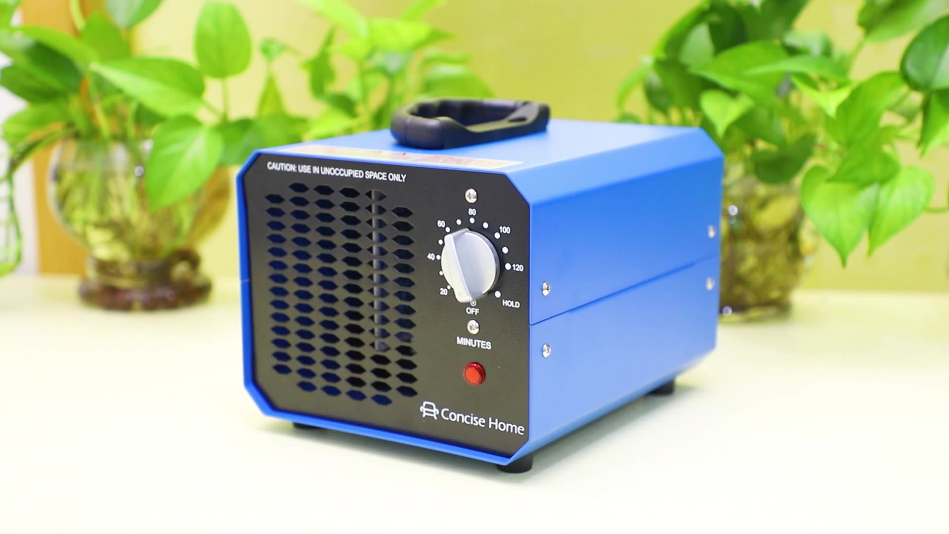 Concise Home High 5 Ace Sea 5000mg Industrial O3 Air Purifier Black Deodorizer Sterilizer