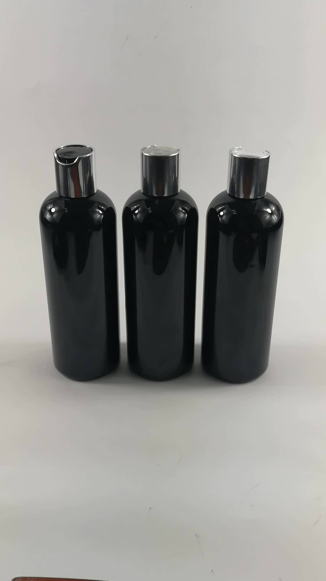 300ml Oz Black Body Lotion Bottle 10 Oz Cosmo Round Pet Dispensing