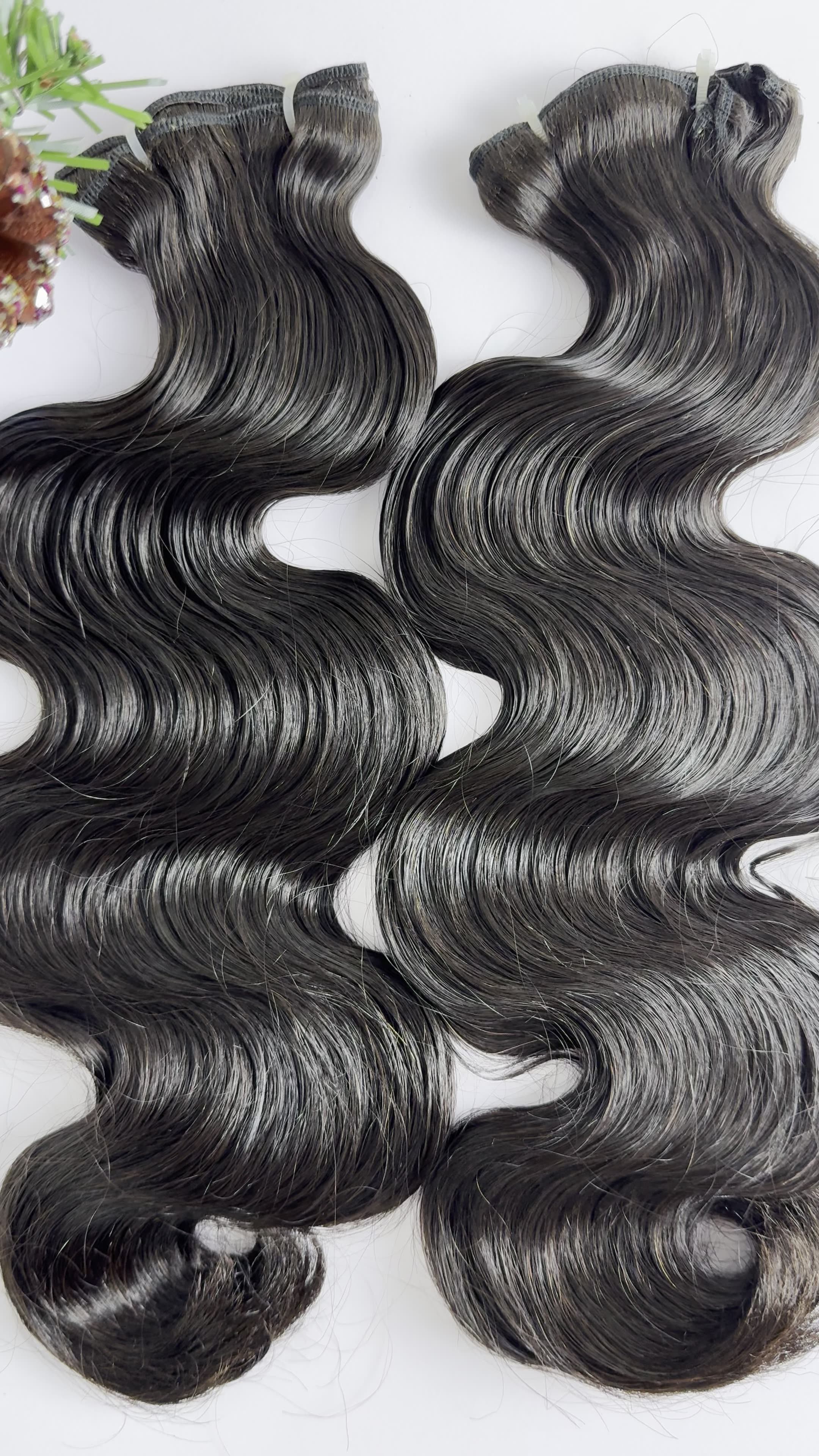 Hot Sale Double Drawn Machine Weft Hair Extensions 100 Remy Virgin