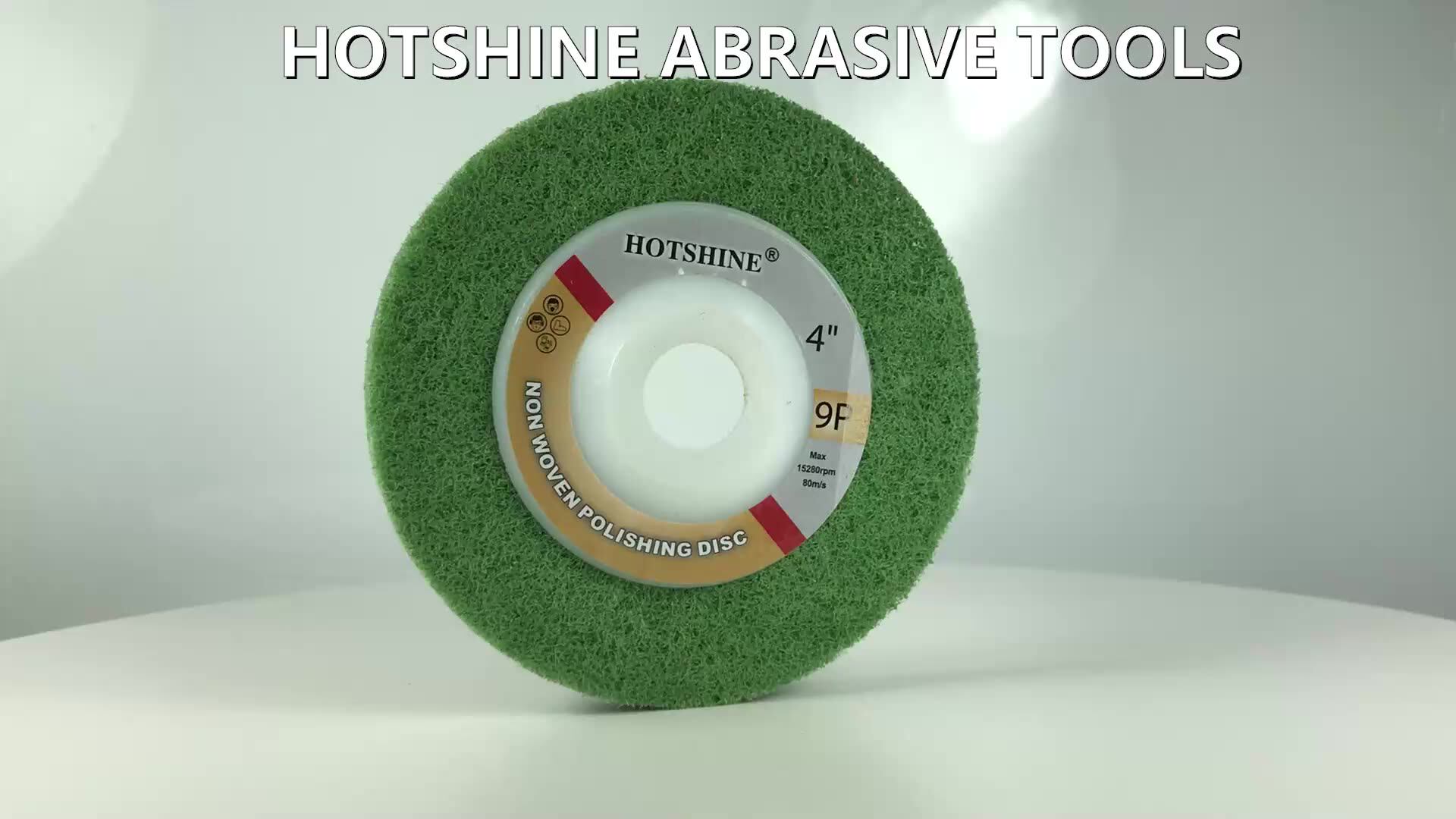 Hotshine 4"inch Plastic Backing Green Color Grinding Discs For