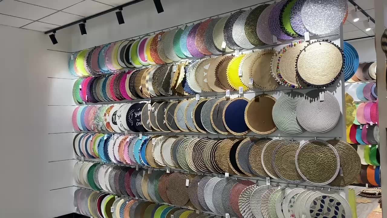 Wholesale Custom Natural Woven Jute Placemats Heat Resistant Nonslip Round Rattan Placemats For