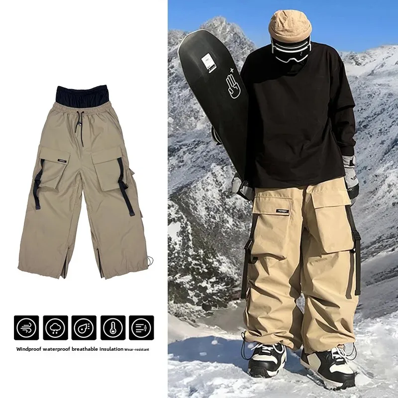 Warm ski winter travel waterproof casual trousers for men and women…