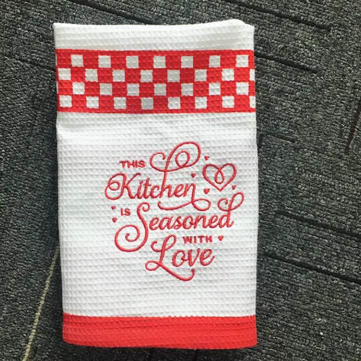 Luxury Wholesale Hand Towels Cotton Waffle Weave Kitchen Dish Towel
