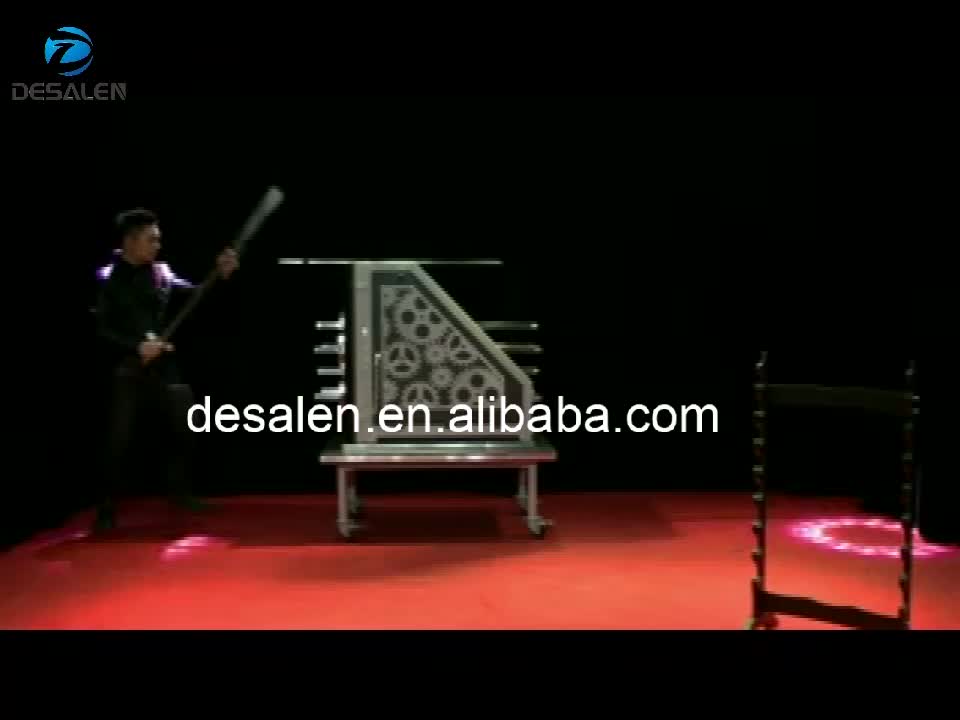 Desalen Large Stage Illusions Eight Swords Box Magic Sword Tricks Props