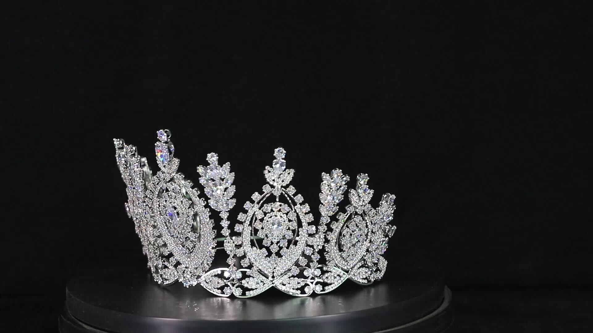 Handmade Luxury Miss Universe Pageant Crowns 4 Inches Zircon Gold ...