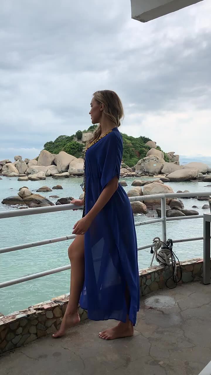 royal blue chiffon jacket