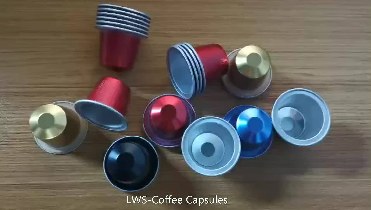 High Quality Aluminum Foil Empty Coffee Capsule Nespresso With Sticker