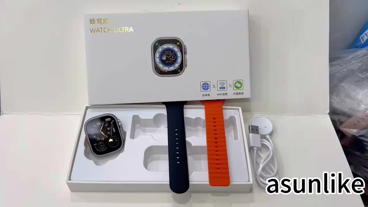 2023 New 4g Smart Watch Dw88 Dw89 Rear Camera Wifi Gps Inserted Sim