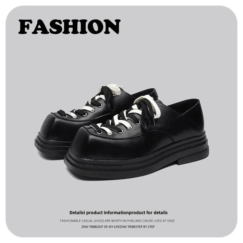 Fashionable trend shoes platform, summer shoelaces for leather shoes