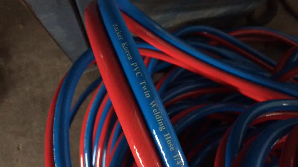 Eastops Flexible Pvc Oxygen Argon Gas Twin Welding Pipe Heat Resistant