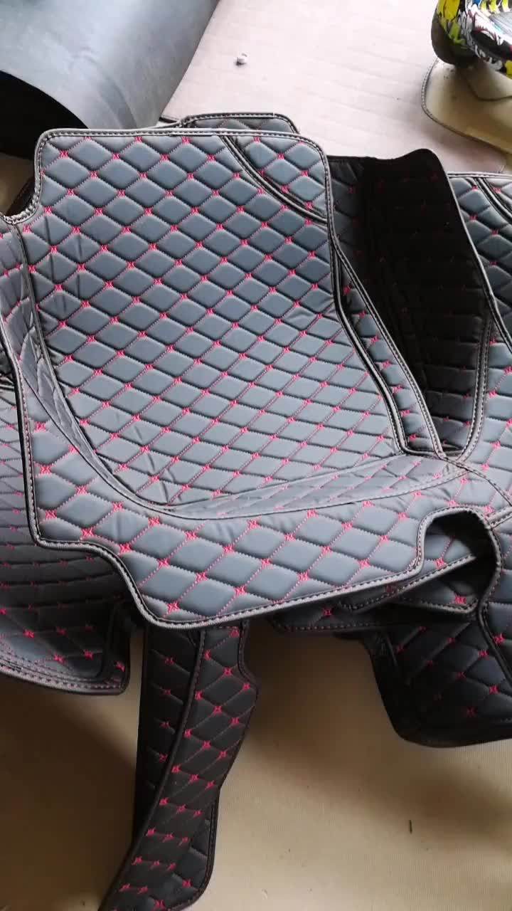 Diamond Stitch Leather Car Mat Raw Material Buy Diamond Stitch