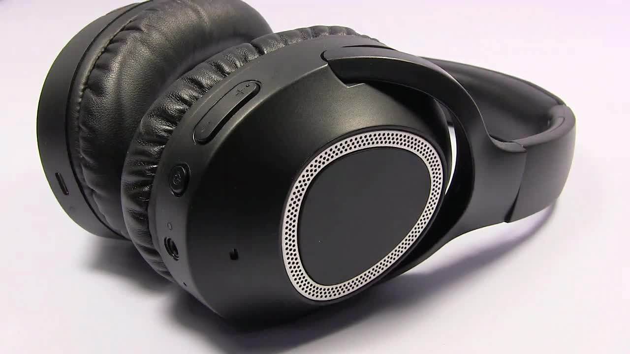 Black Wireless Bluetooth Headphone V5.0+edr With Active Noise