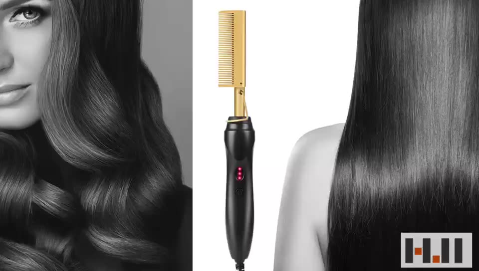 High Heat Anti Scald Beard Press Comb Mini Hair Straightener Pressing