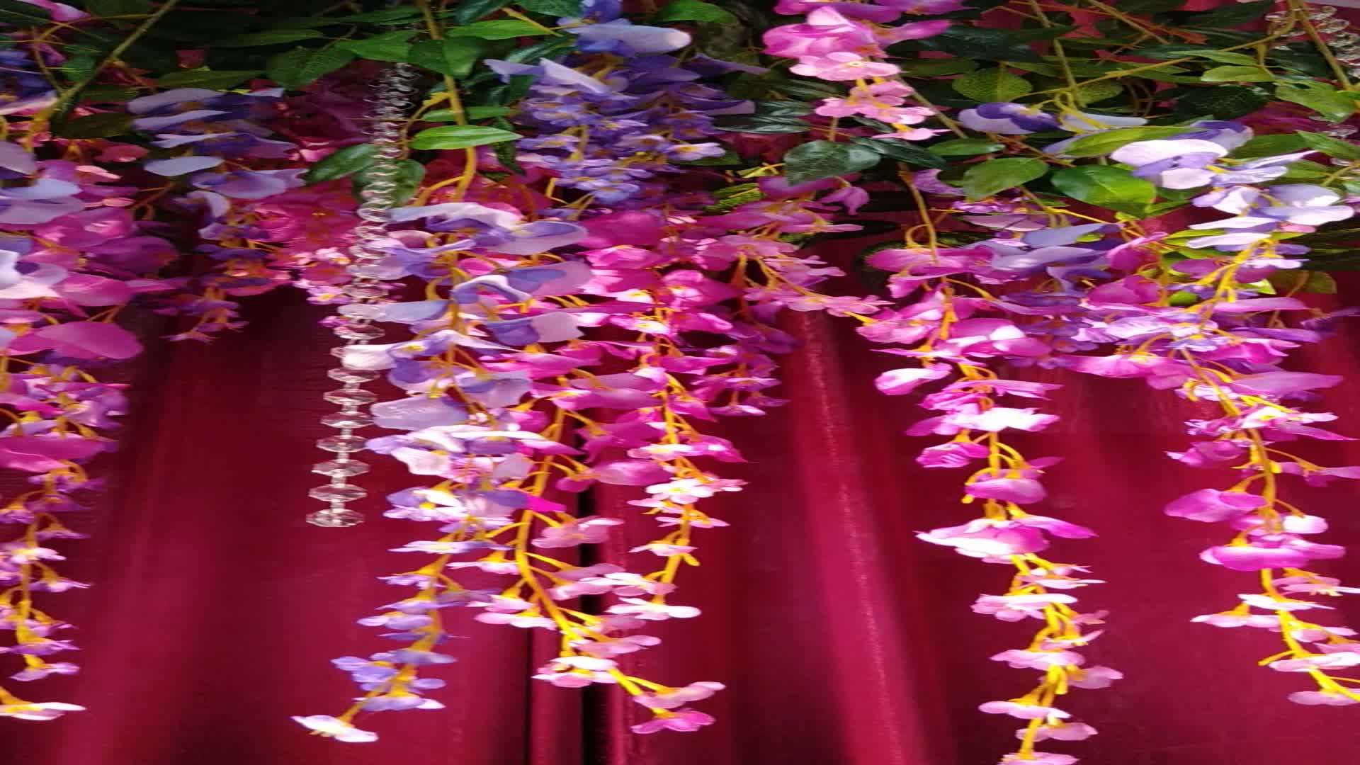 Top Quality Artificial Hanging Flower For Wedding Stage Decoration