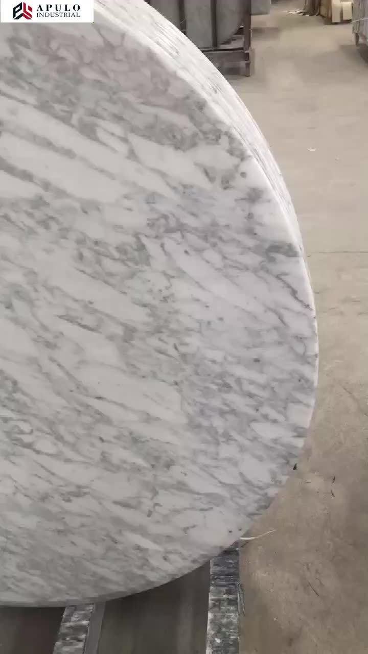 Luxury Italian Coffee Table White Round Table Top Carrera Lazy Susan