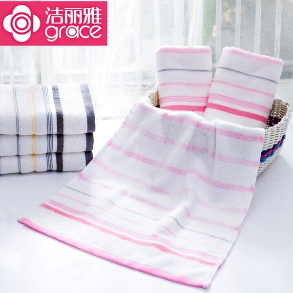 Jie Liya 100% pure cotton adult towel Item No. 6410 Third-class products can be purchased in groups