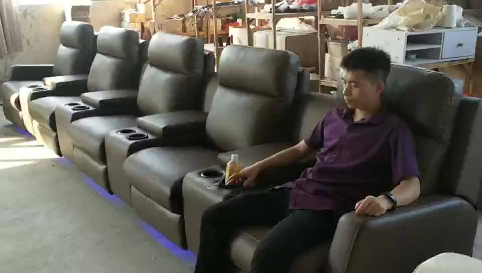 Top Grain Leather Recliner Wholesale Electric Recliner Sofa With Coffee