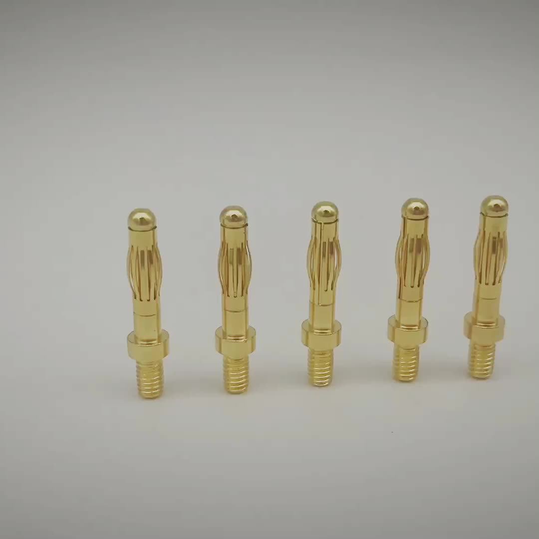 4mm Shrouded Banana Plug Custom M4 Threaded Gold Plated Onlyoa Buy